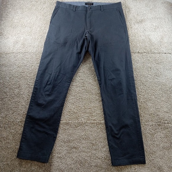 Banana Republic Pants Mens 36x34 Gray‎ Geometric Fulton Skinny Chinos Trousers - Picture 1 of 9